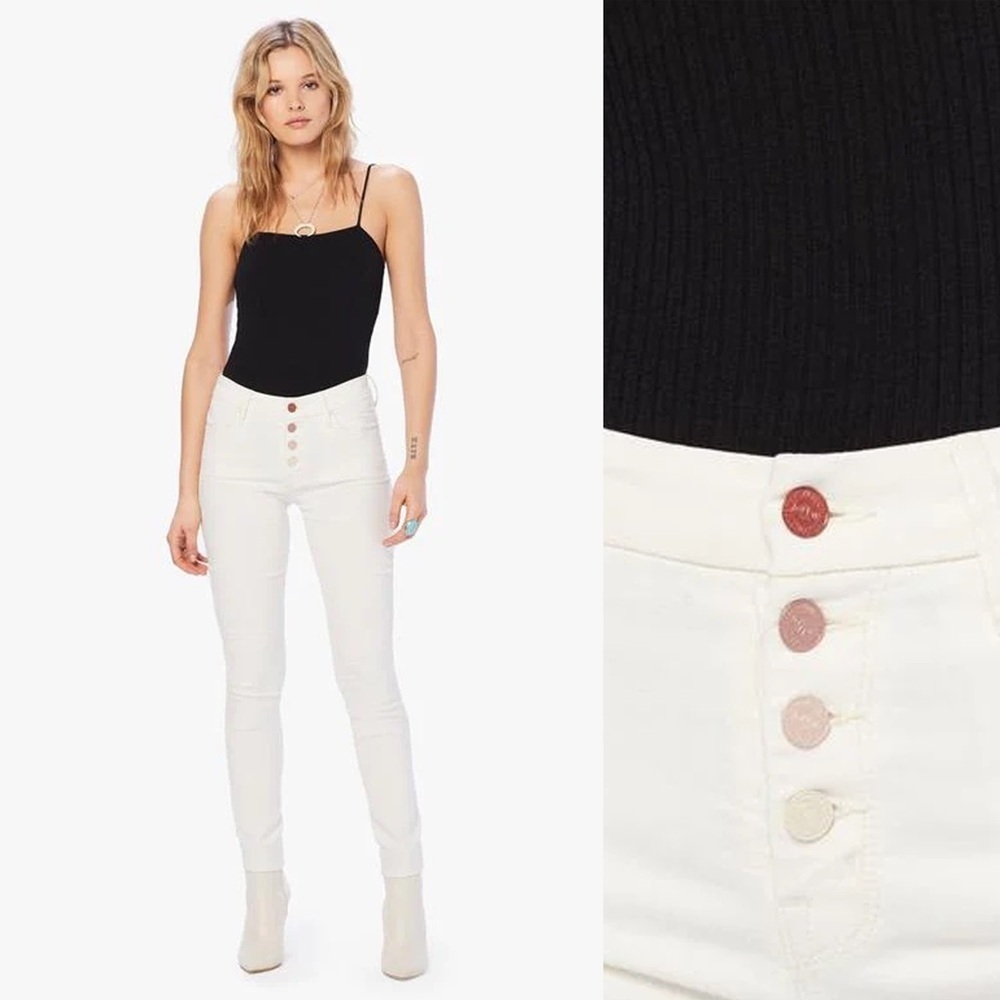 MOTHER - The Pixie Jeans - Taste the Rainbow (White)
